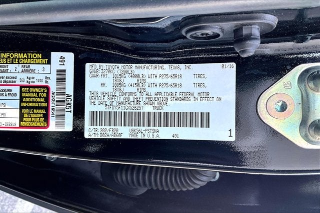 2016 Toyota Tundra 4WD Truck SR5