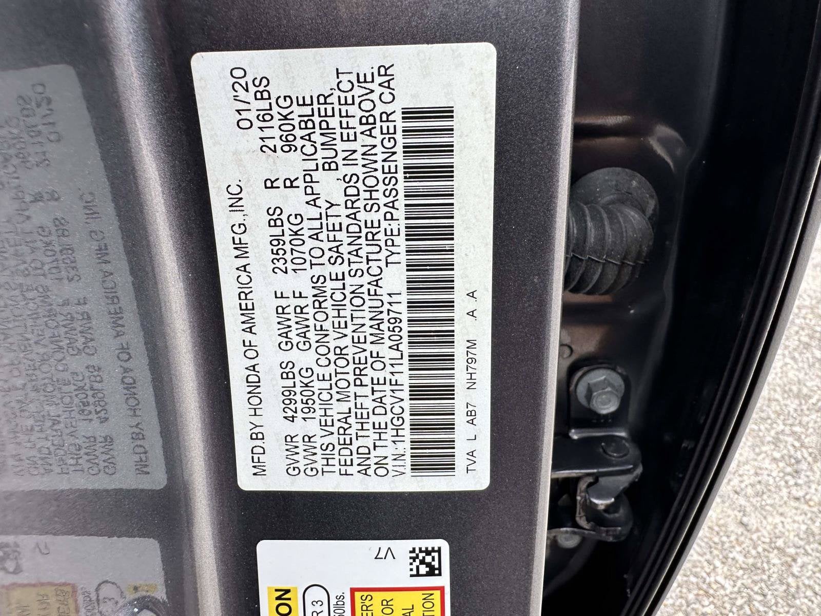 2020 Honda Accord Sedan LX