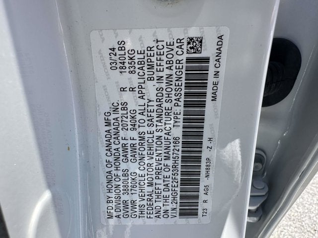 2024 Honda Civic Sedan Sport