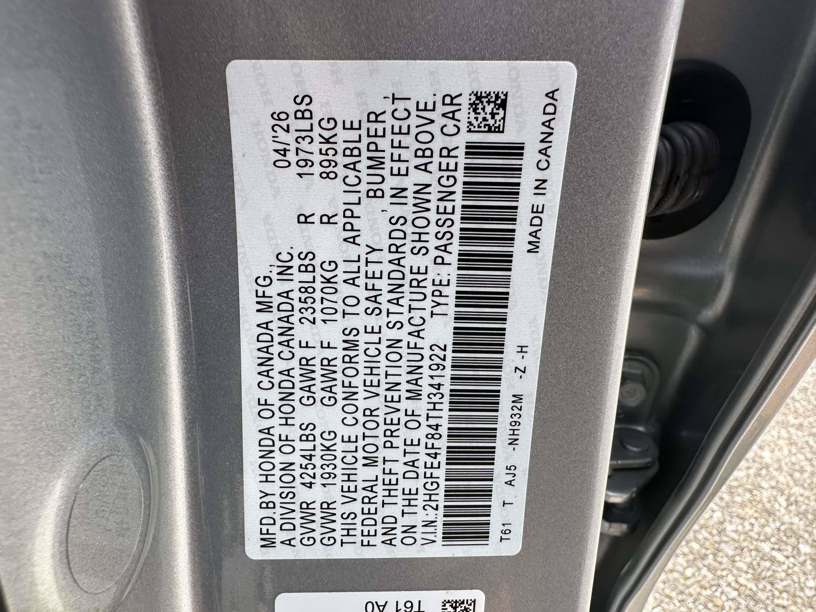 2026 Honda Civic Sedan Hybrid 2WD Sport Touring Hybrid