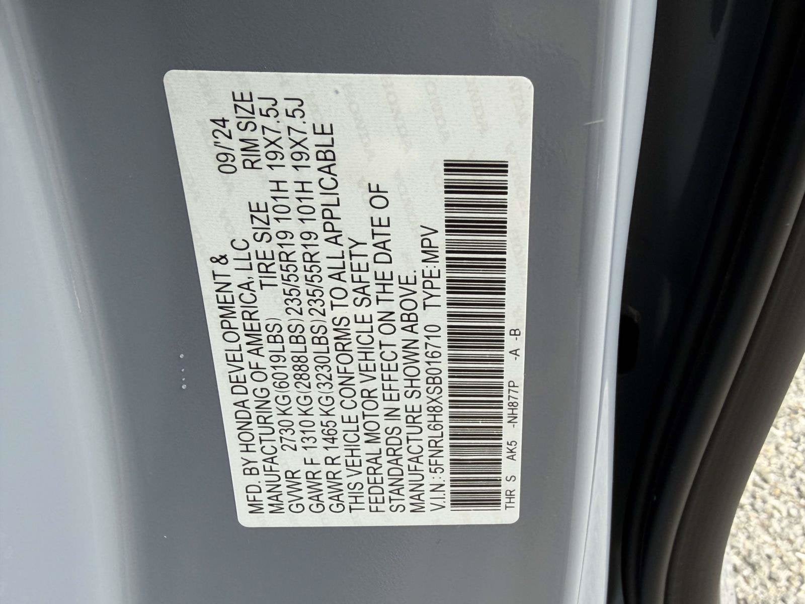 2025 Honda Odyssey Touring