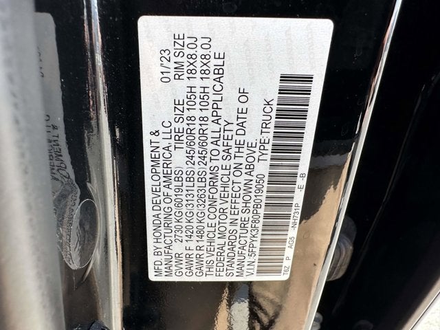 2023 Honda Ridgeline Black Edition