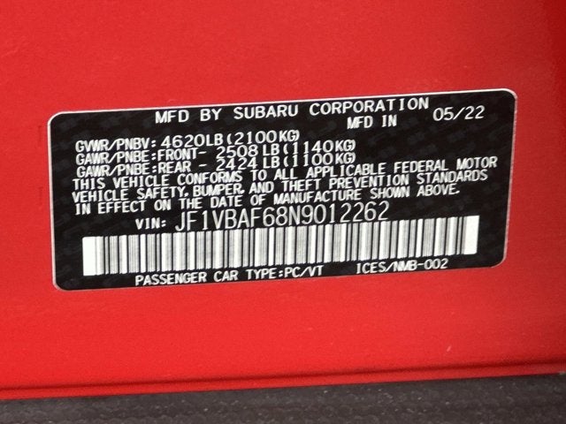 2022 Subaru WRX Premium