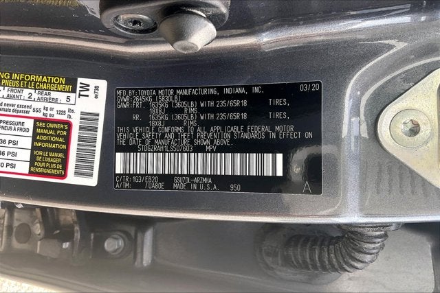 2020 Toyota HIGHLANDER XLE