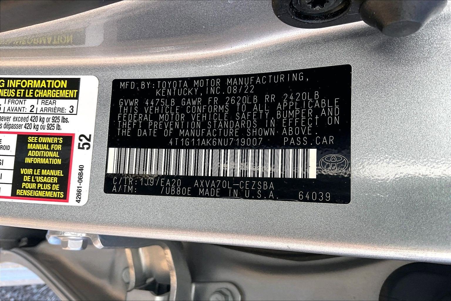 2022 Toyota Camry SE