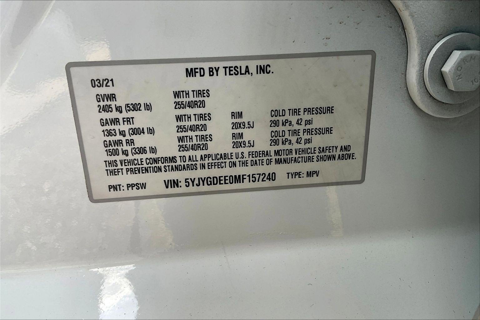 2021 Tesla Model Y Long Range