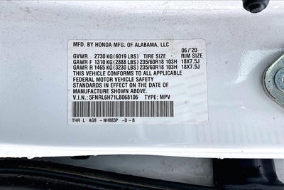 2020 Honda Odyssey EX