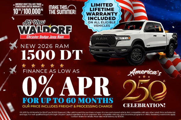 2026 RAM 1500: Finance as low as 0% APR for 60 months