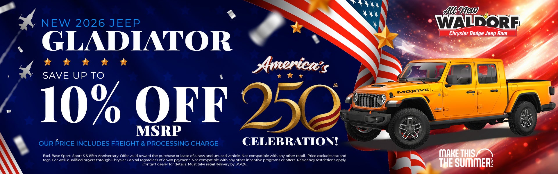 Gladiator 10% off MSRP